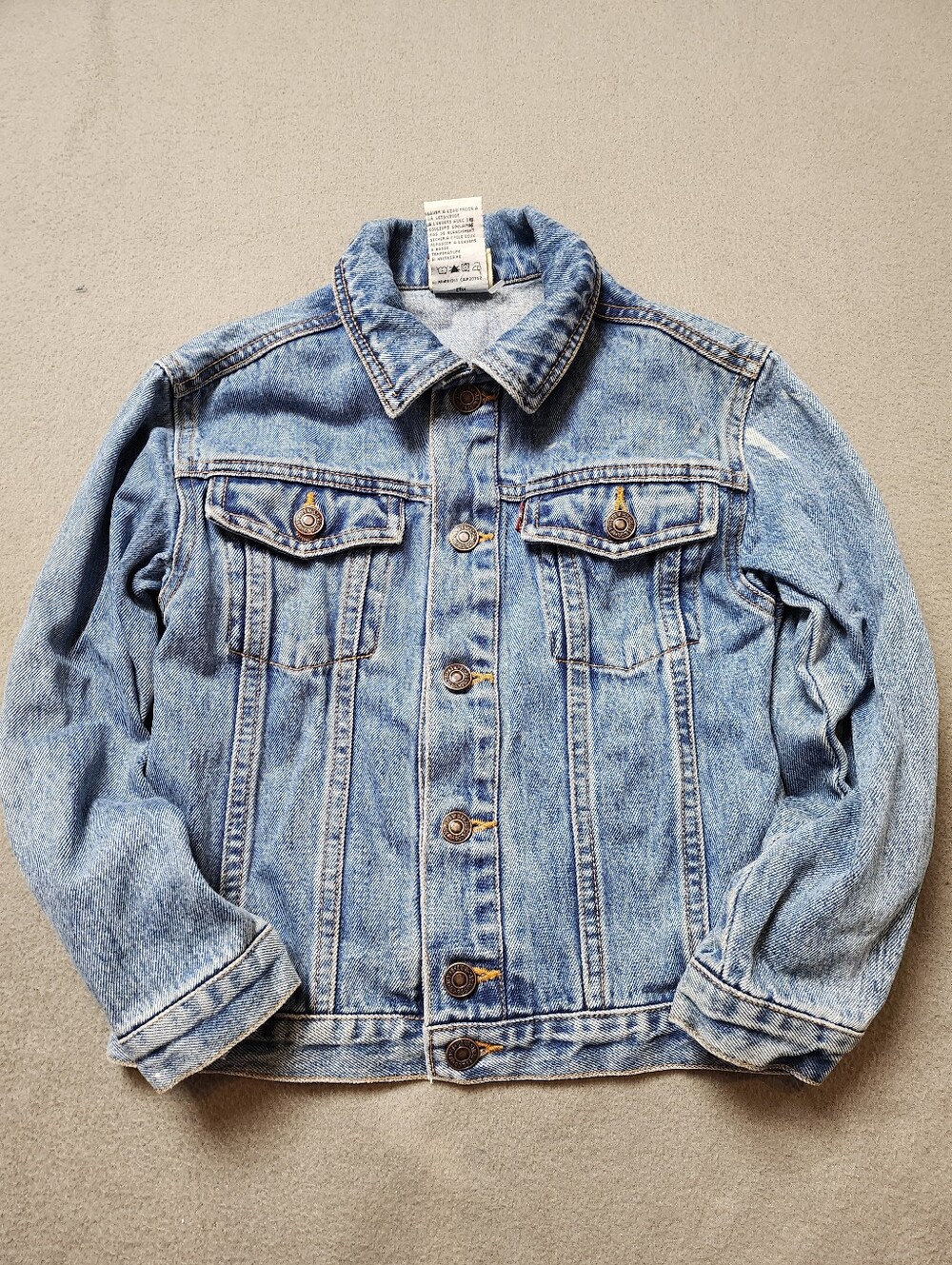 Levi's Red Tab Light Wash Denim Trucker Jacket Girls 6X